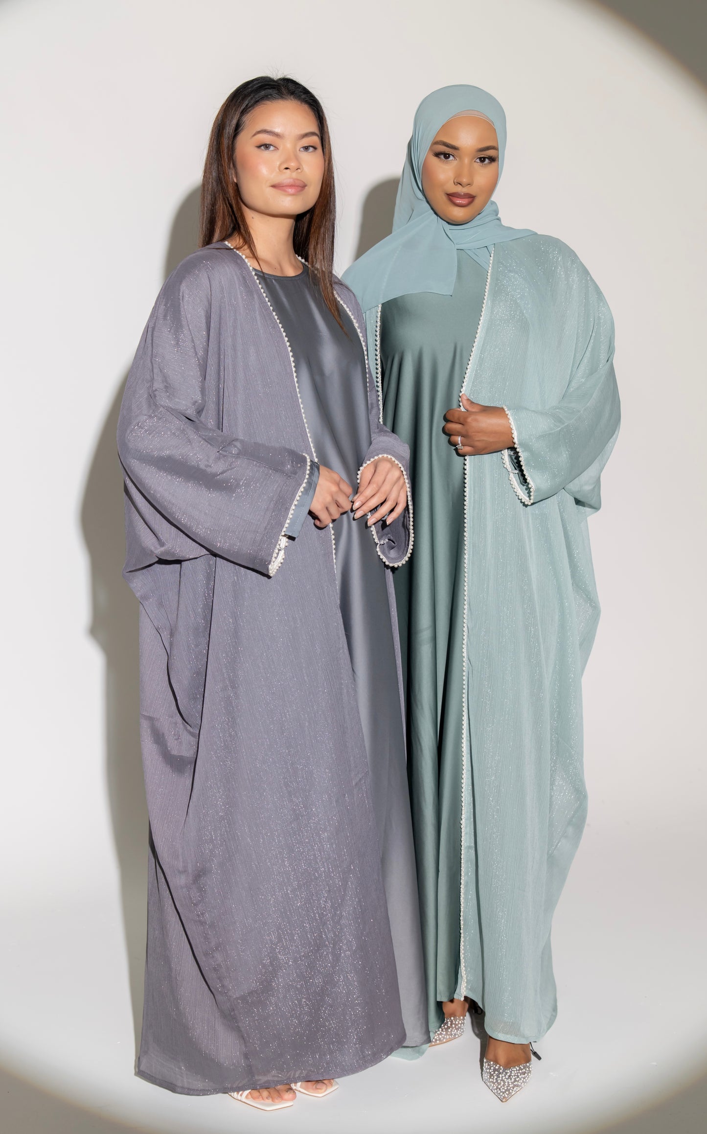 Layali pearl abaya - Amethyst