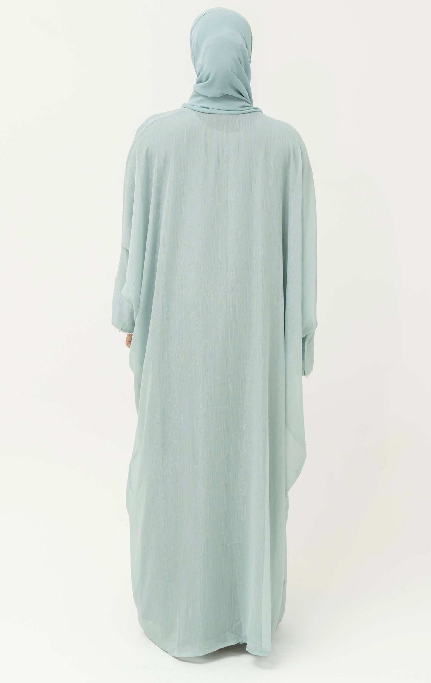 Layali pearl abaya - Aquamarine