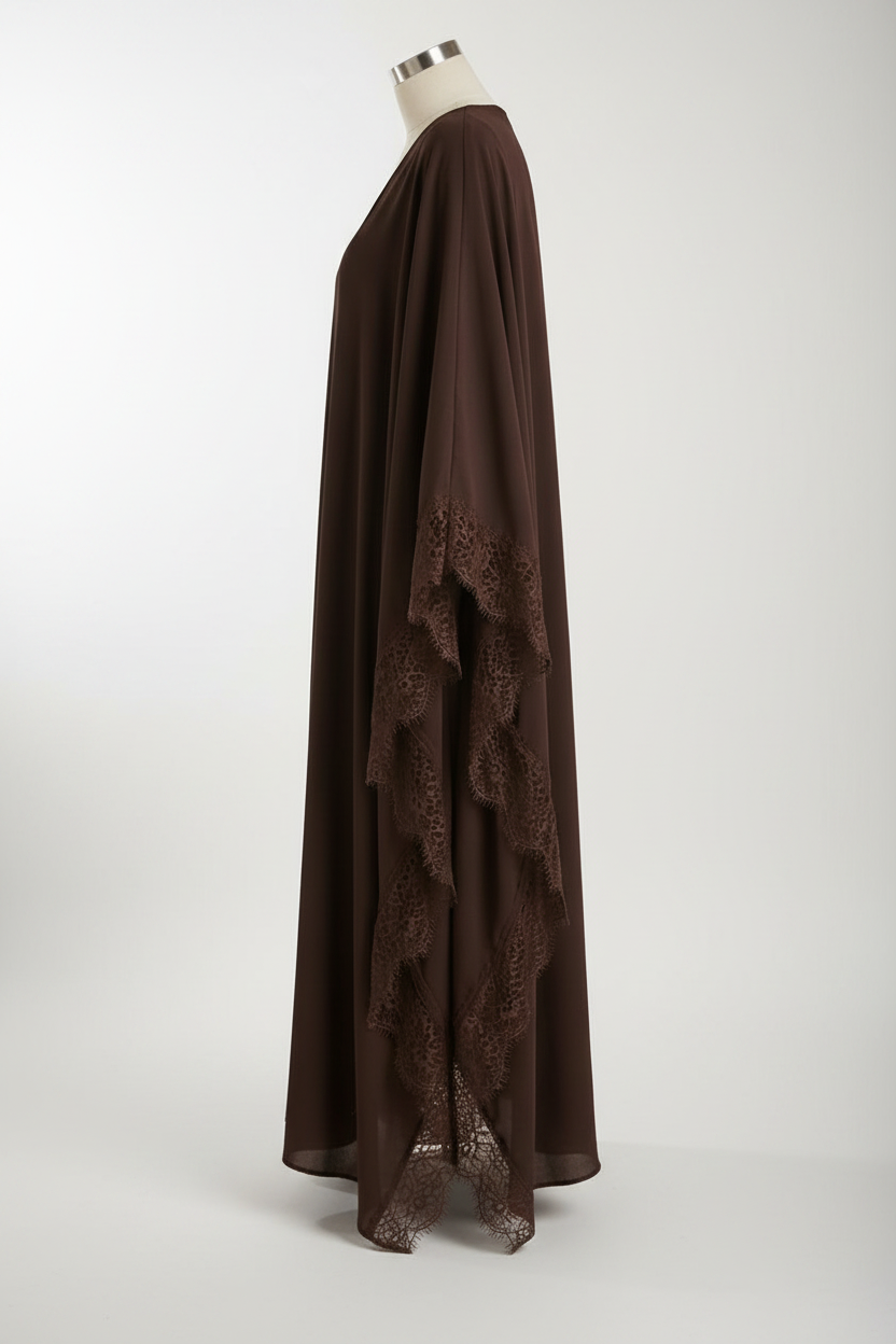 Léora Lace Kaftan- Cocoa