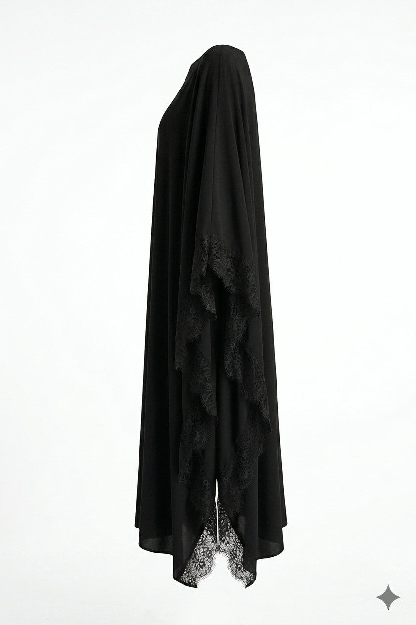 Léora Lace Kaftan- Noir