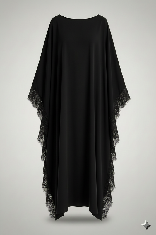 Léora Lace Kaftan- Noir