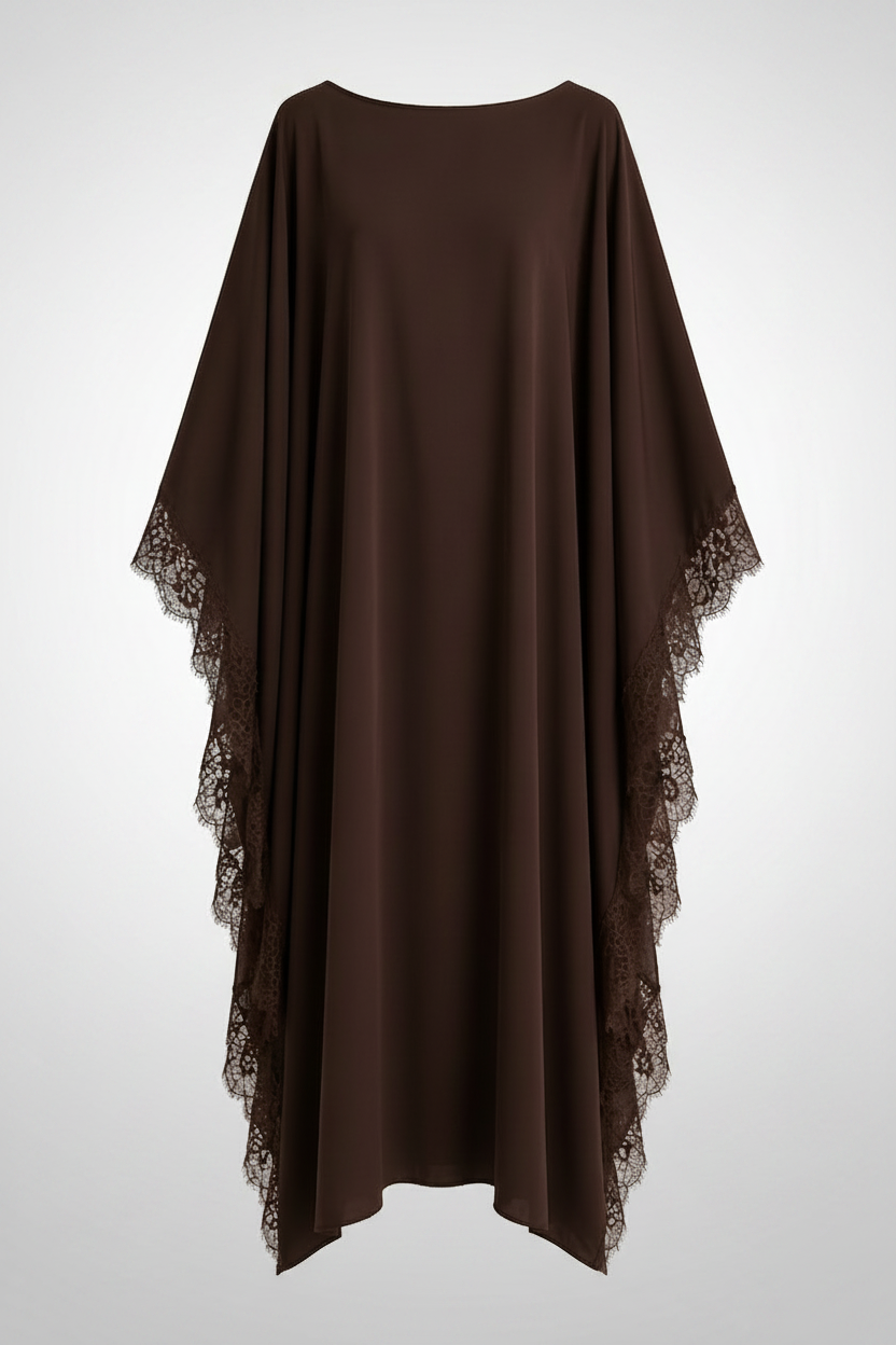 Léora Lace Kaftan- Cocoa