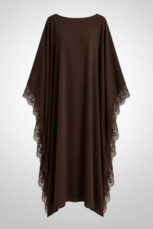 Léora Lace Kaftan- Cocoa